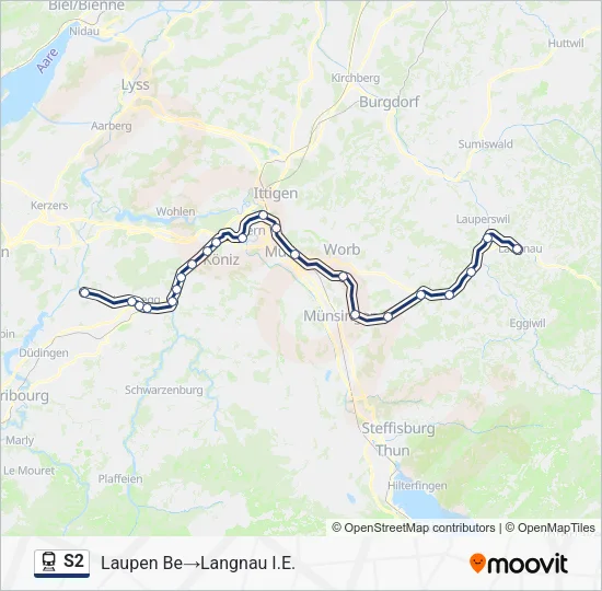S2 Train Line Map