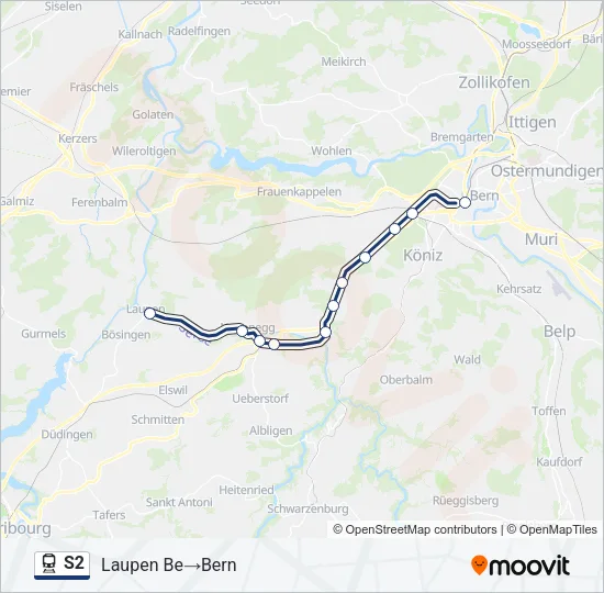 S2 Train Line Map