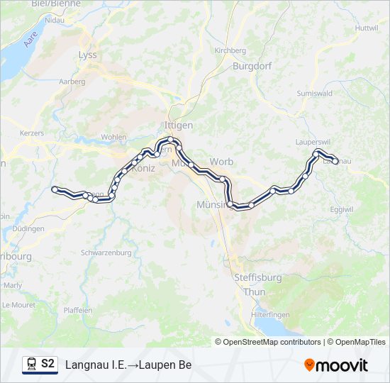 S2 Train Line Map