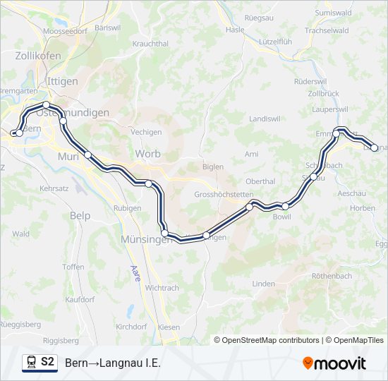 S2 Train Line Map