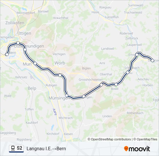 S2 Train Line Map