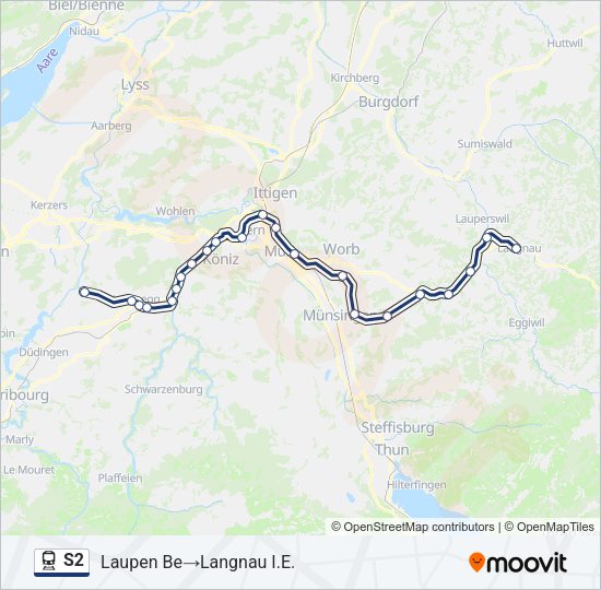 S2 Train Line Map