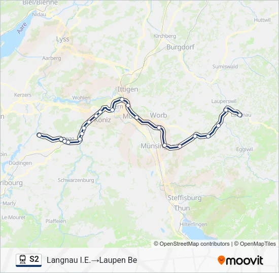 S2 Train Line Map