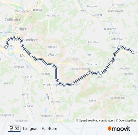 S2 Train Line Map