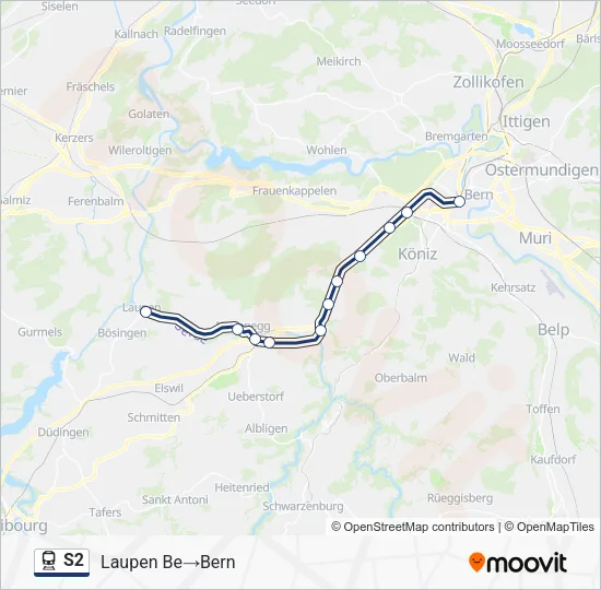 S2 Train Line Map