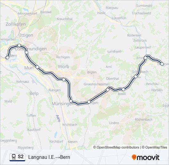 S2 Train Line Map