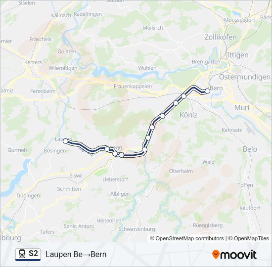 S2 Train Line Map