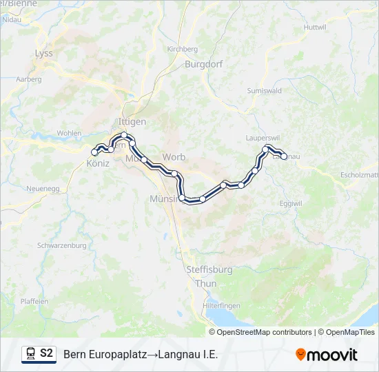 S2 Train Line Map