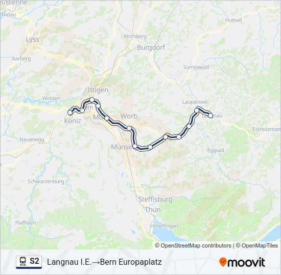 S2 Train Line Map