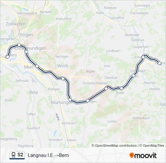 S2 Train Line Map