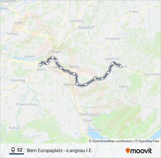S2 Train Line Map