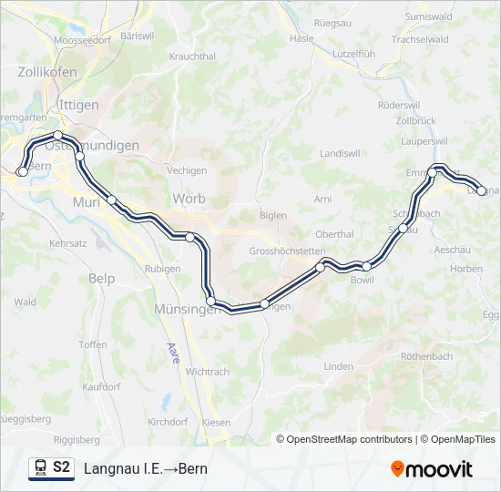 S2 Train Line Map