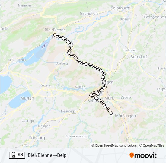 S3 Train Line Map