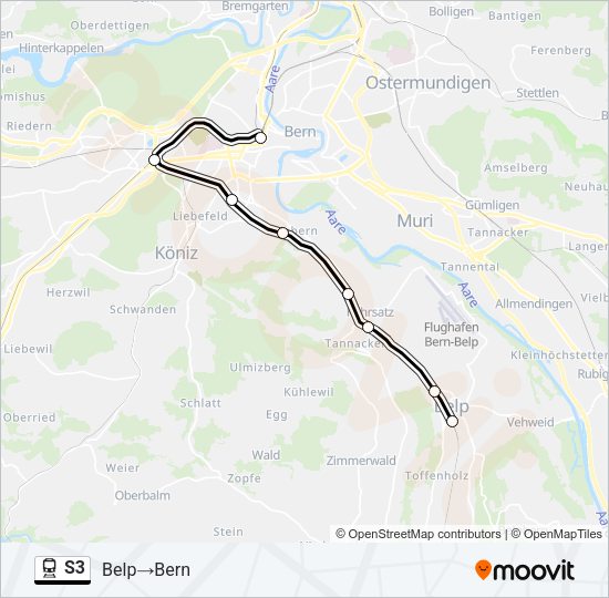 S3 Train Line Map