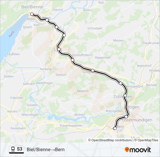S3 Train Line Map