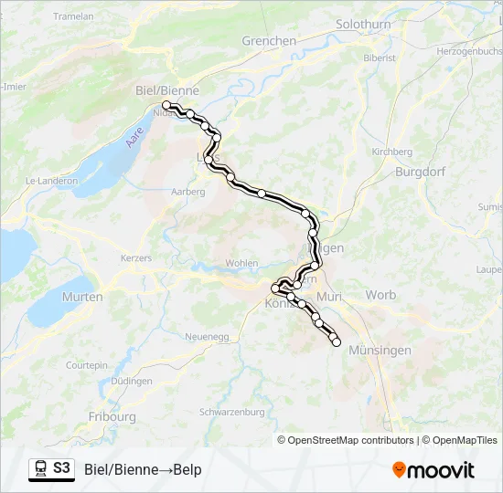 S3 Train Line Map