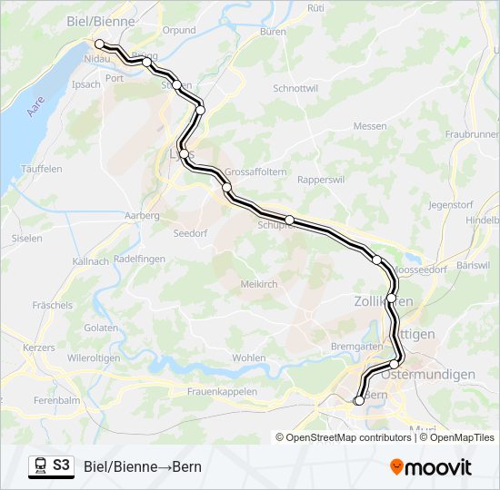 S3 Train Line Map