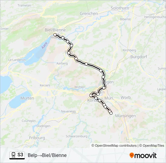 S3 Train Line Map