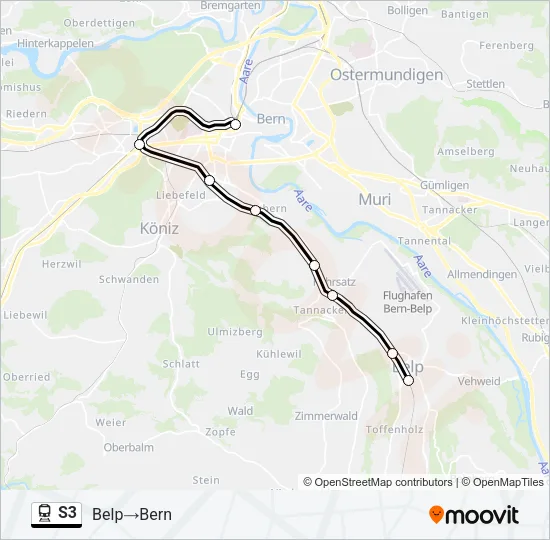 S3 Train Line Map
