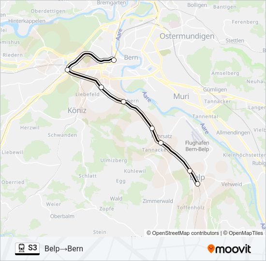 S3 Train Line Map
