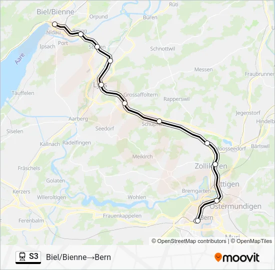 S3 Train Line Map