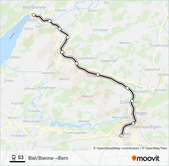 S3 Train Line Map