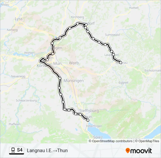 S4 Train Line Map
