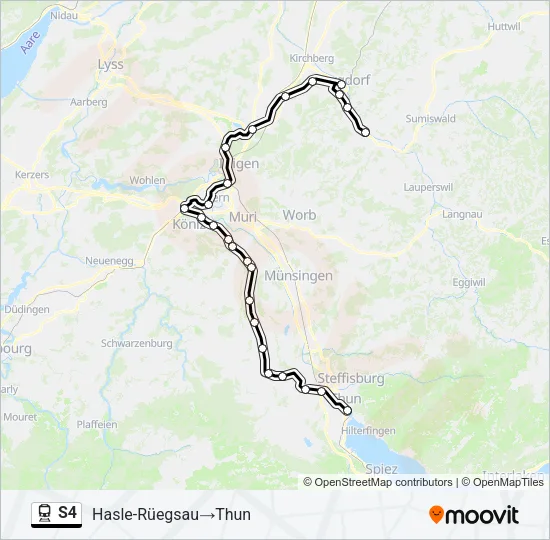 S4 Train Line Map