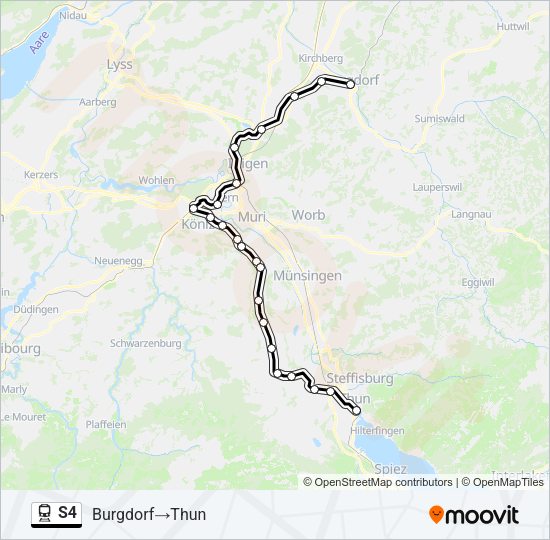 S4 Train Line Map