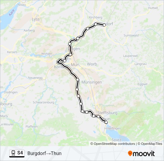 S4 Train Line Map