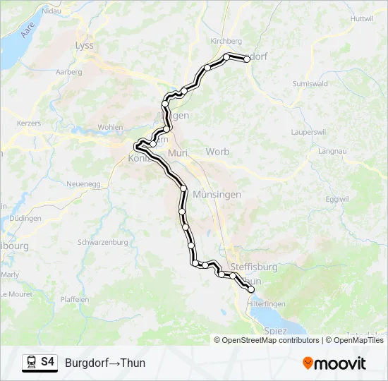 S4 Train Line Map