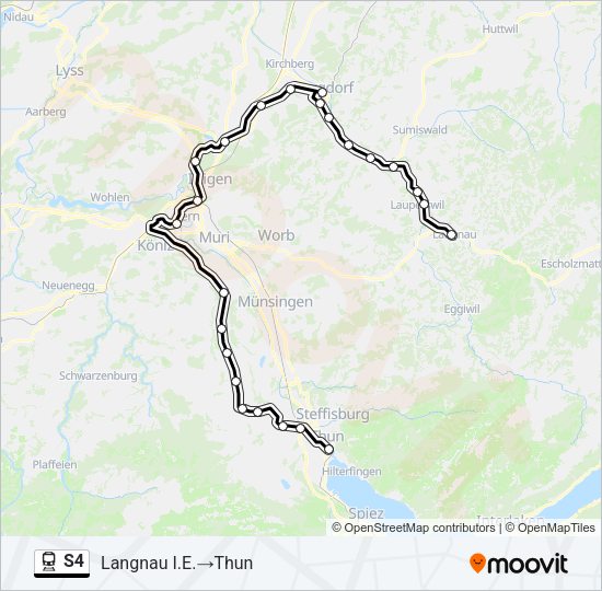 S4 Train Line Map