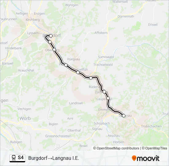 S4 Train Line Map
