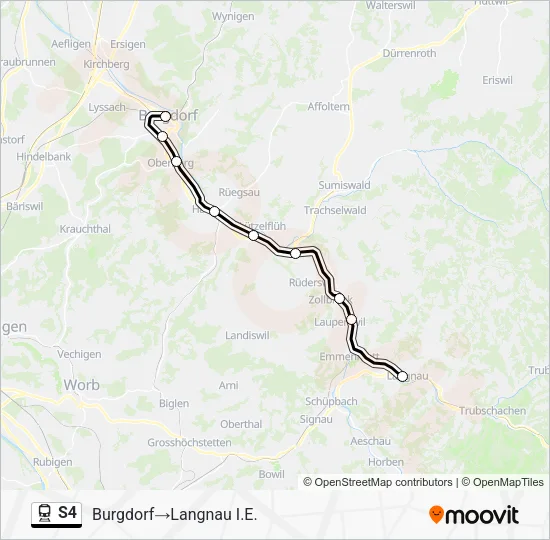 S4 Train Line Map