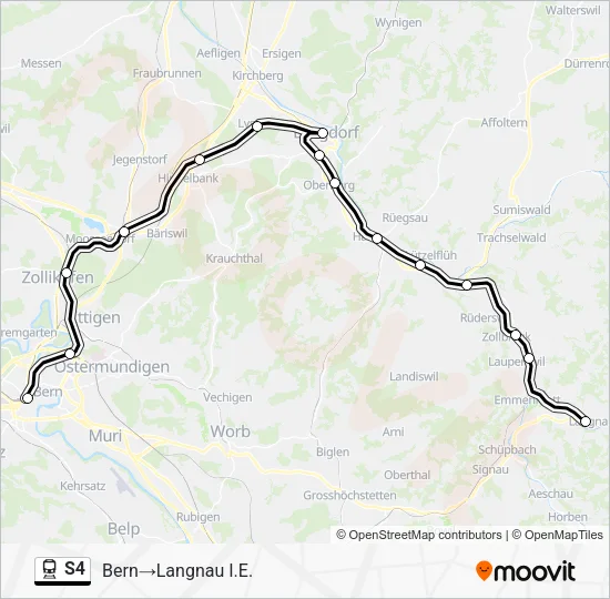 S4 Train Line Map