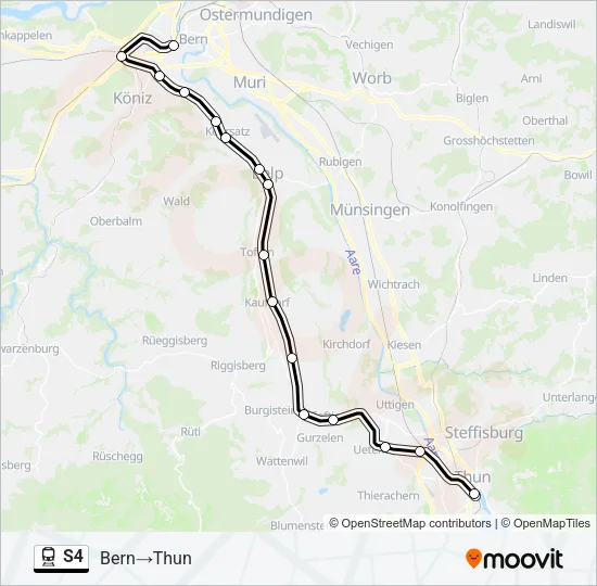 S4 Train Line Map
