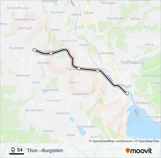 S4 Train Line Map