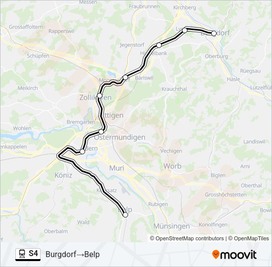 S4 Train Line Map