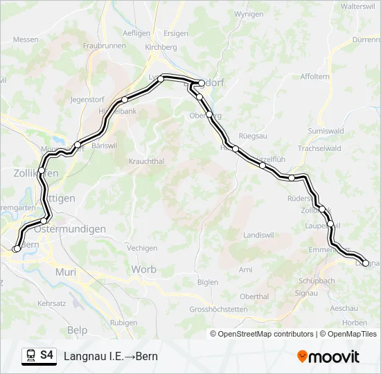 S4 Train Line Map