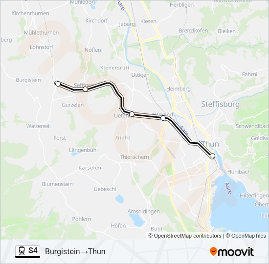 S4 Train Line Map