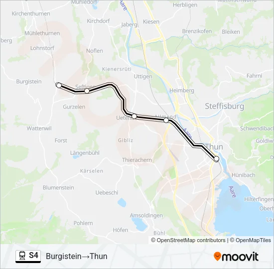 S4 Train Line Map