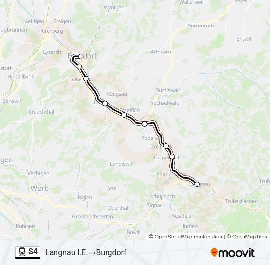 S4 Train Line Map