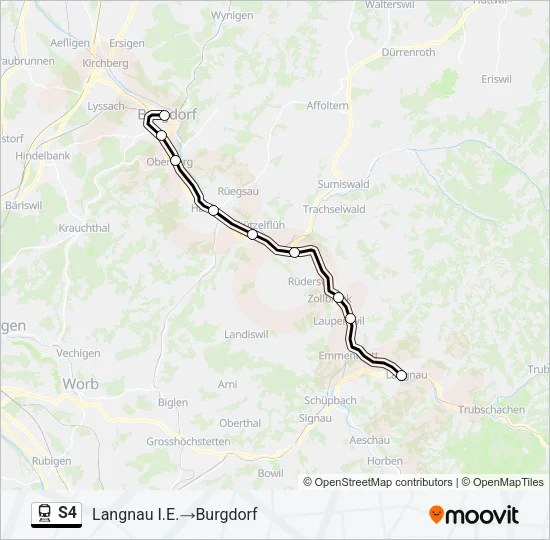 S4 Train Line Map