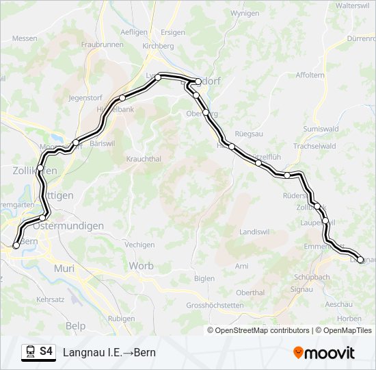 S4 Train Line Map