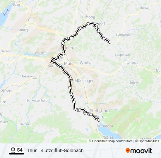 S4 Train Line Map