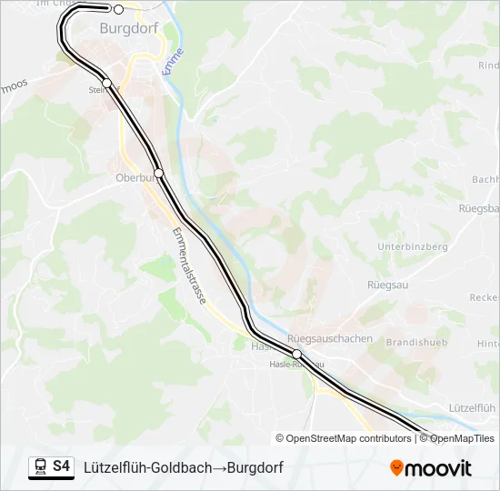 S4 Train Line Map