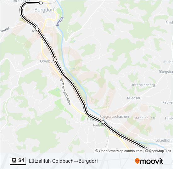 S4 Train Line Map