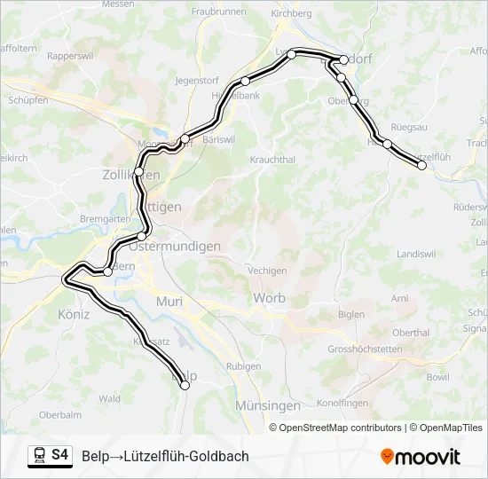 S4 Train Line Map