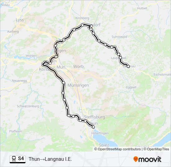 S4 Train Line Map