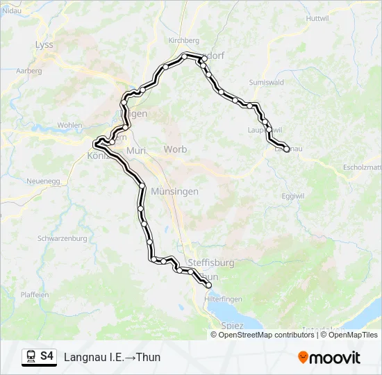 S4 Train Line Map